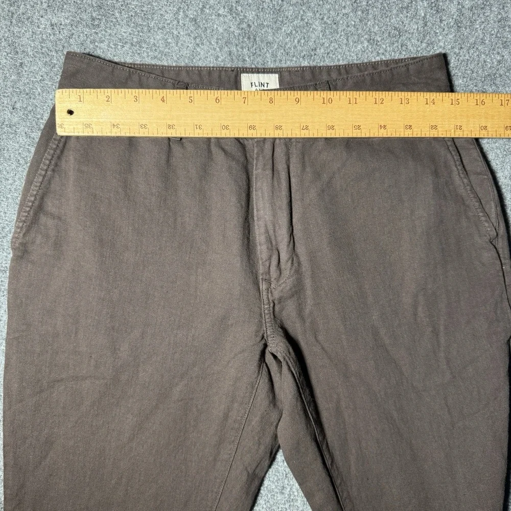 Flint And Tinder Athletic Fit Tapered Leg Cotton Linen Pants Men 30×31 Tag 28